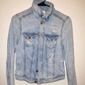 Ripped light blue Jean jacket